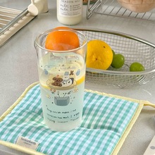 自制雪人玻璃杯高硼硅玻璃ins风果汁杯少女心水杯子沙发雪人杯子