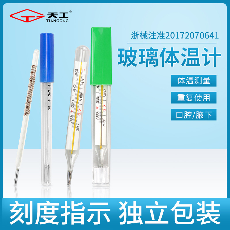 Vitreous Thermometer Oral Armpit Anus Household Mercury Thermometer Large Scale Large Digital Adult Kidsren and Infants