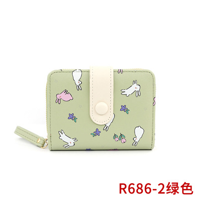 Nuevo estilo coreano de las mujeres cartera corta patrón de piedra moda hebilla de gran capacidad Multi-tarjeta monedero bolsa de identificación