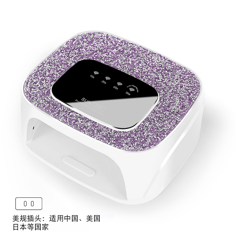 Lámpara para hornear uñas con incrustaciones de diamantes 168W lámpara para hornear uñas de secado rápido lámpara para hornear uñas de alta potencia máquina de fototerapia