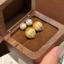 小众微镶气质法式耳钉