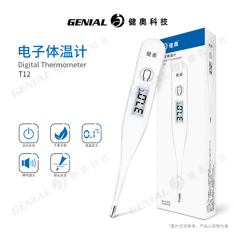 健奧家用硬頭電子體溫計 腋下數字式兒童體溫溫度計 廠家批發現貨