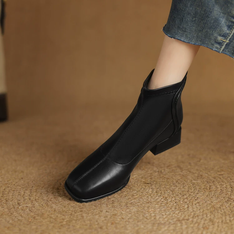Martens, denim boots, autumn, mid-length, plus size
