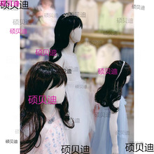 儿童模特假发女孩女孩童装假发女童发套宝宝可爱长卷橱柜摄影