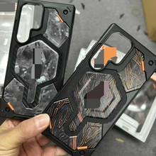 UA至尊G凯夫拉磁吸适用三星S25ULTRA碳纤纹皮纹至尊防摔手机壳S23