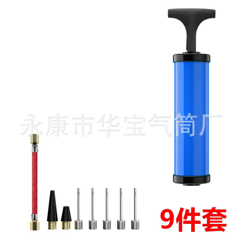 [9종 세트] 솔리드 핸들 에어 실린더 8inch개 + 연장 튜브 1개 + 에어 니들 5개 + 긴 에어 노즐 1개 + 짧은 에어 노즐 1개