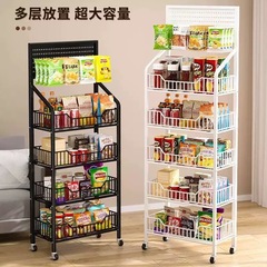 零食置物架网红小食品饮料超市移动货架便利店收银台多层展示架子