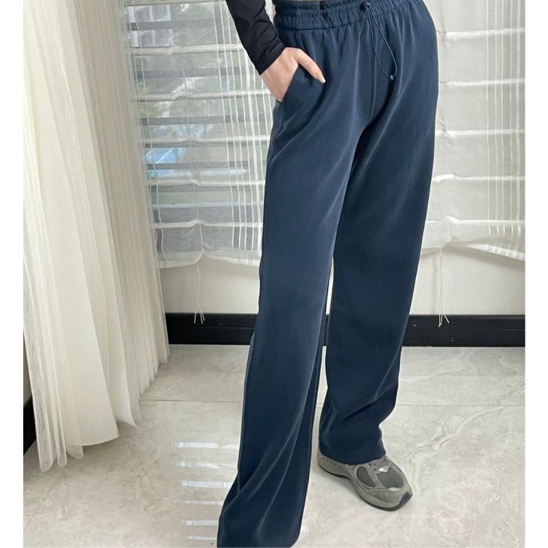 ルル レディース ストレート エアーパンツ ソフトストリーム ワイドレッグ スリム モーダル カジュアル ルーズ ハイウエスト カジュアルで多用途