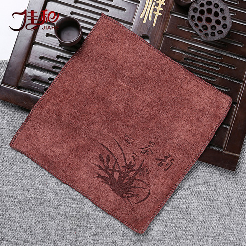 Kung Fu tea towel, high-end tea cloth, absorbent and thickened tea set towel, coffee table, tea tablecloth, Zen rag pad, tea table accessories