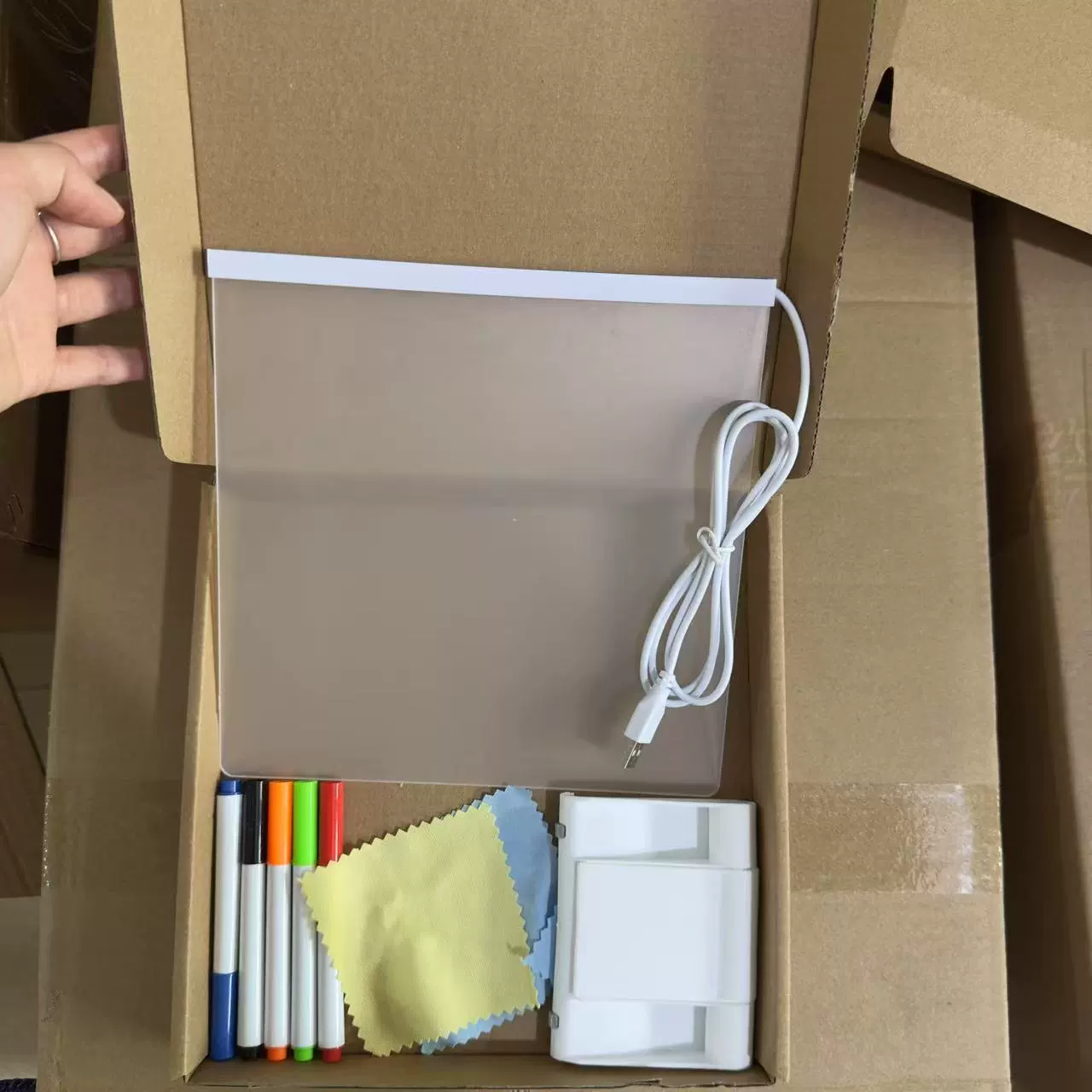 Защита глаз, детский подарок, светящийся ЖК-дисплей, доска для рукописного ввода «сделай сам», детская доска для рисования, защита глаз, лампа поставляется с 7 цветными ручками, которые можно стереть