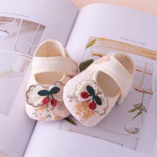 Spring and Summer Baby Shoes for Girls, Soft-Soled Toddler Shoes, 0-3-6 Months, Infant Cloth Shoes, Soft-Soled Non-Slip Autumn 8