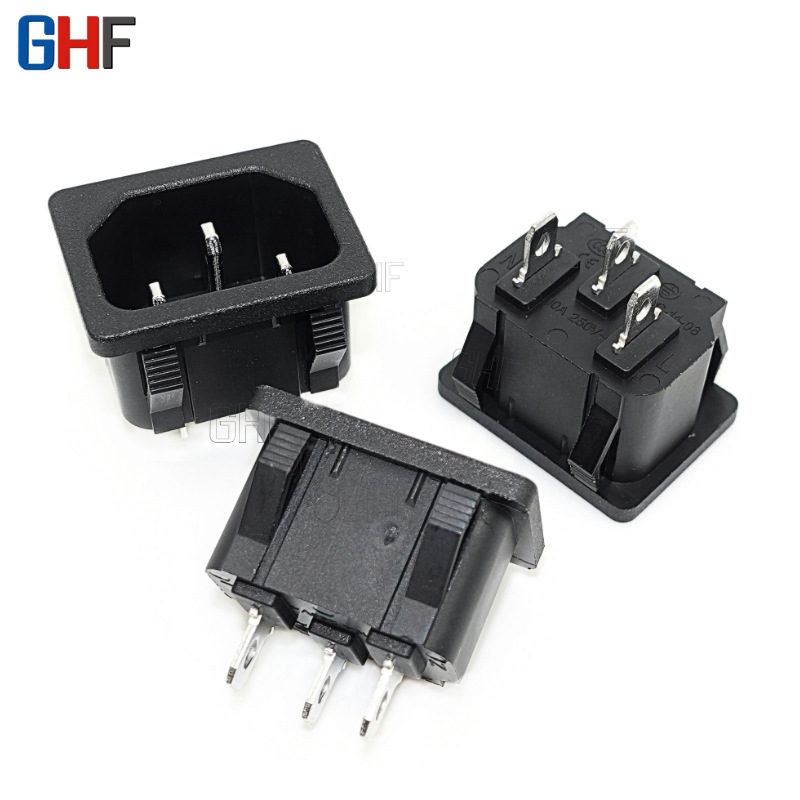 AC电源插座系列 AC-05三脚立式ac插座品字电饭锅插座电水壶插座