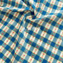 INS风色织格子碎花印花布料 箱包童装连衣裙女装小飞袖家居服面料