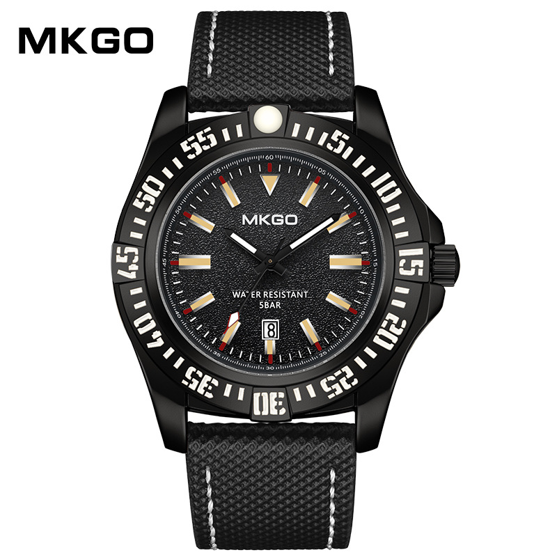 Mo Ya Gao's New Electronic Quartz Men's Watch Fashionable Simple Atmospheric Silicone Belt Calendar Nail Scale Niche Watch