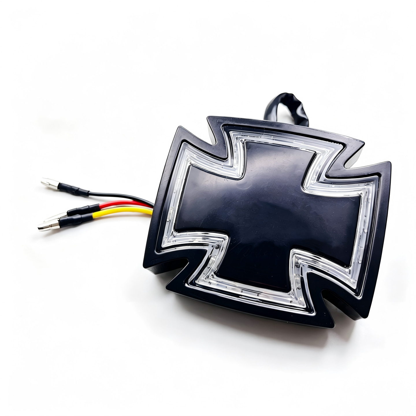 Motorcycle Modified Led Tail Light Cool Black Cross Tail Light Motorcycle Accessories Led Iron Cross Brake Tail Light Classic