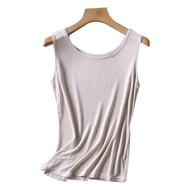 Yoyue verano transpirable frío de seda de mora sin mangas de punto camisa de fondo más tamaño camisola de seda de las mujeres comercio exterior