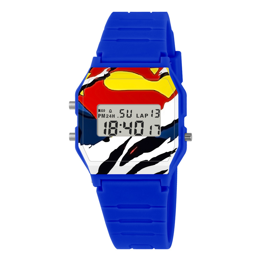 Tendencia de relojes electrónicos para hombres y mujeres relojes electrónicos de dibujos animados adolescentes estudiantes de secundaria y secundaria al por mayor relojes electrónicos de luz nocturna