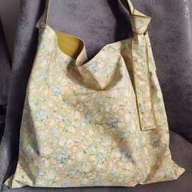 文艺休闲碎花碰撞小清新帆布包大容量百搭手提单肩斜挎布袋包托特