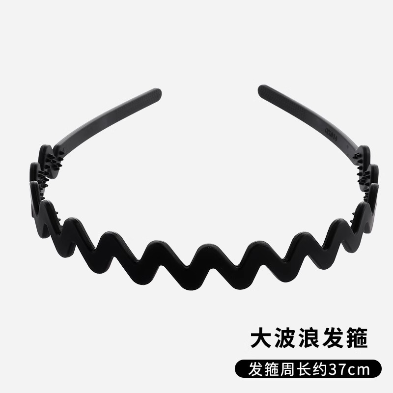 Men simple lavar la cara correa de pelo de verano clip de pelo deportivo ondas invisibles cabello de cabello no sujetar el cabello correa de cabello negro