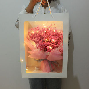 Dried Baby's Breath Bouquet Finished Product Women's Day Goddess Festival Gift Birthday Gift for Girlfriend Wife Best Friend Cross-Border E-Commerce