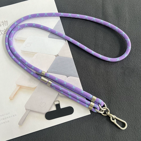 8mm double adjustment purple and blue X pattern rope