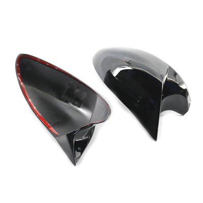 Glossy Black Horn-Shaped Rearview – Car mirror