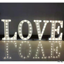 复古大灯泡发光字大灯泡发光数字灯英文字母大号装饰迷你玫瑰