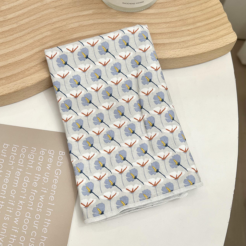 Verano y otoño japonés, flores de algodón, bufandas cuadradas, bufandas retrógradas para mujeres, bufandas de seda delgadas y frescas