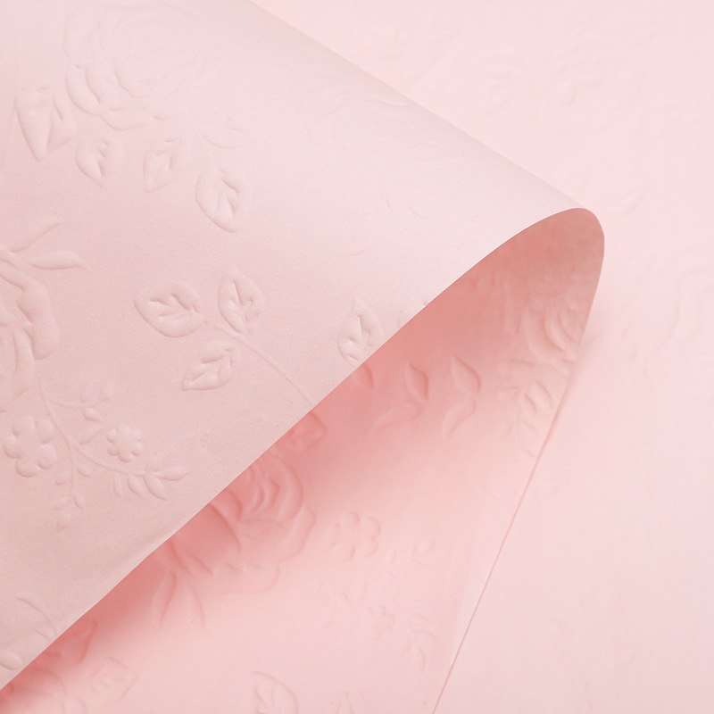 Rosa estereoscópica papel embalaje de flores de alto nivel de sensación de papel de embalaje de flores materiales de embalaje al por mayor