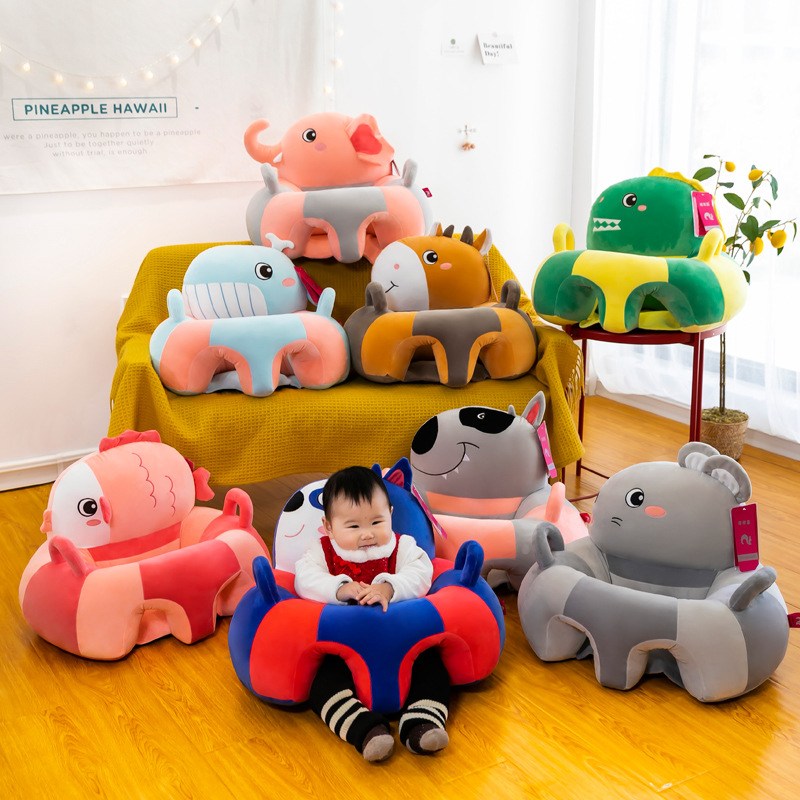Nuevo bebé de aprendizaje asiento de peluche de juguete Silla de aprendizaje bebé creativo portátil de entrenamiento de dibujos animados niños sofá materno e infantil