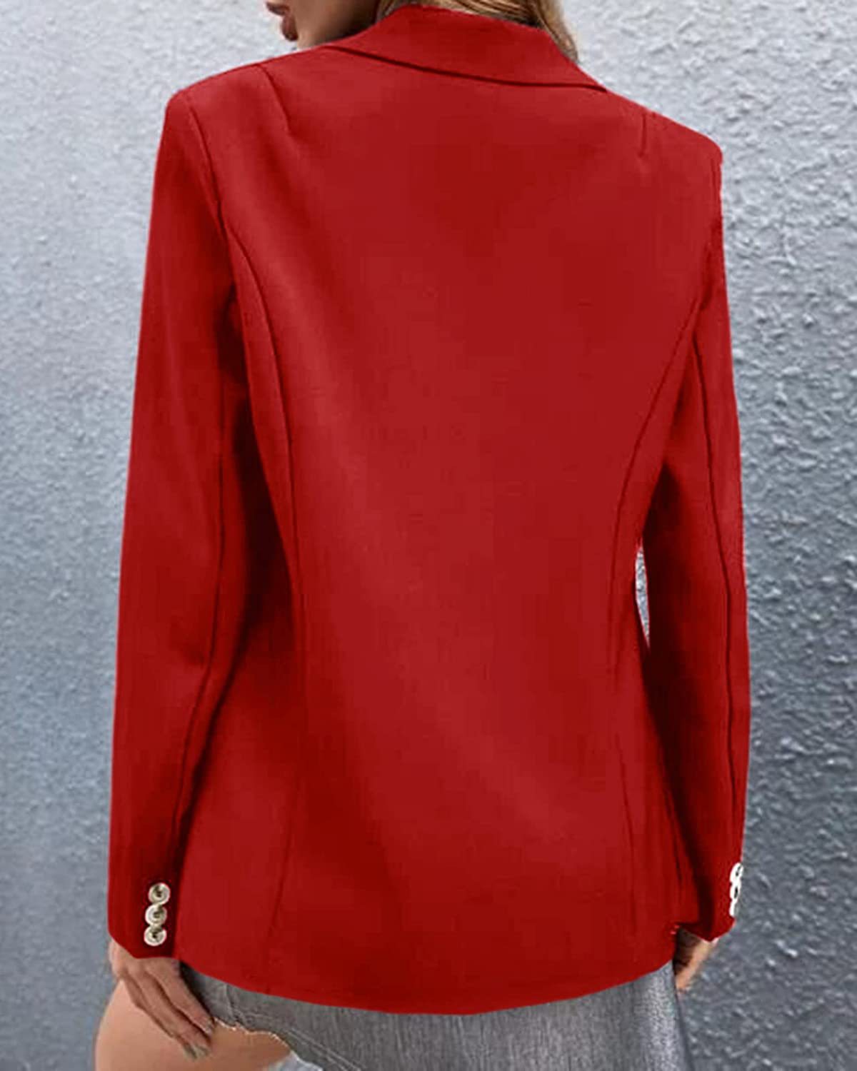 350g Weight Blazer Outerwear Type Long Sleeve Sleeve Length Single Breasted Placket Type Spandex, Polyester Fabric Type Blazer Tops Type Business, Cocktail Party Occasion Turndown Neckline Slim Fit Type Solid Color Pattern Spring, Autumn Season Women's Gender Elegant, Streetwear Style Women's Blazer Long Sleeve Blazers Elegant Streetwear Solid Color 17