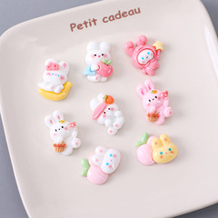 卡通水果兔子公仔樹脂配件DIY奶油膠飾品頭飾材料 手機殼配飾批發