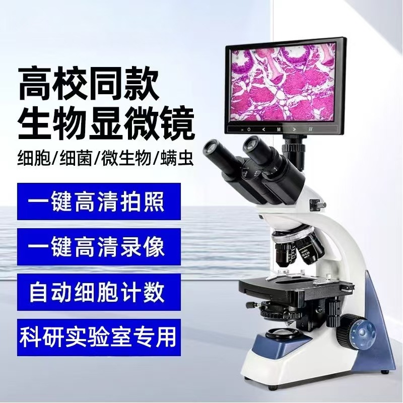 显微镜专业级光学2500倍生物实验室专用高清科研教学真菌宠物医院