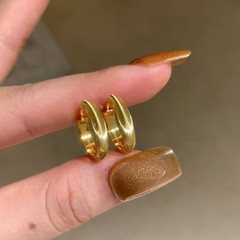 s925スターリングシルバーCNC光と影のキャットアイイヤリング、ニッチファッション、多用途、絶妙、シンプル、多様なデザイン