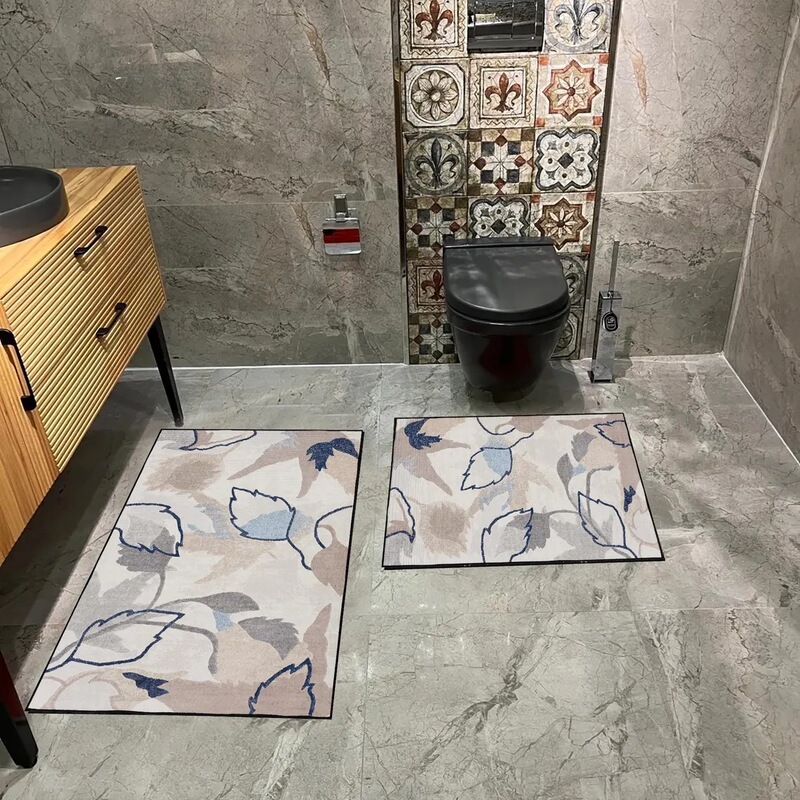 北欧轻奢卫生间地垫几何浴室吸水防滑垫厨房吸油耐脏地垫玄关垫|undefined