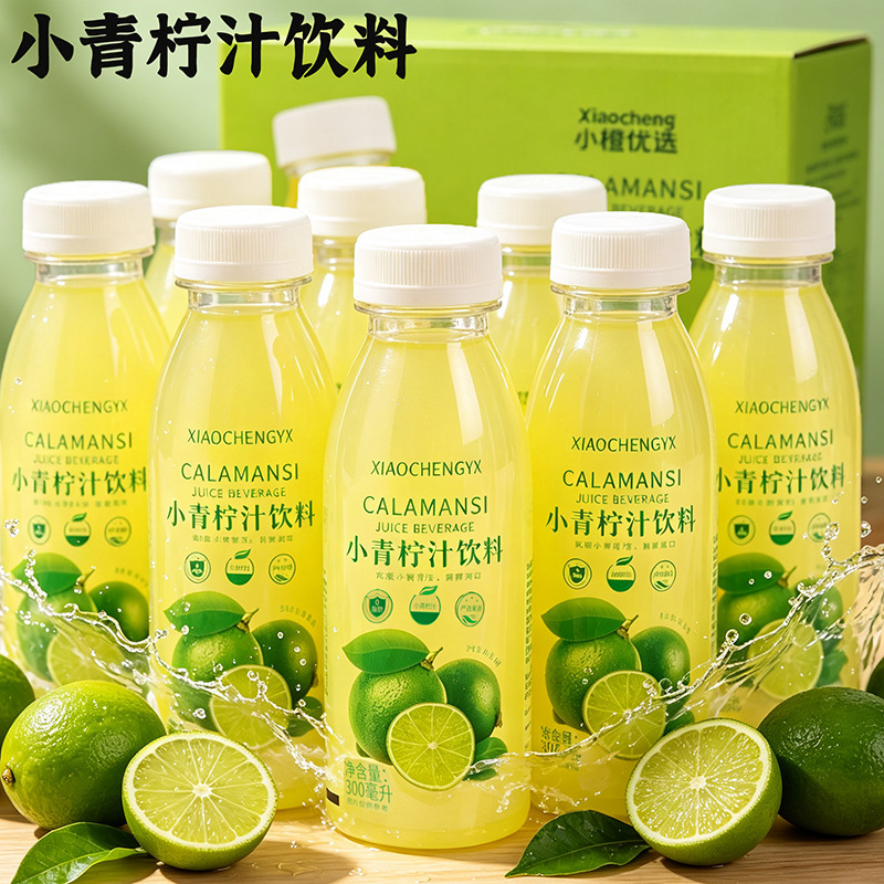 Lime juice lemonade beverage in colorful packaging, lemon-flavored premium lime, retail and wholesale, direct from the manufacturer