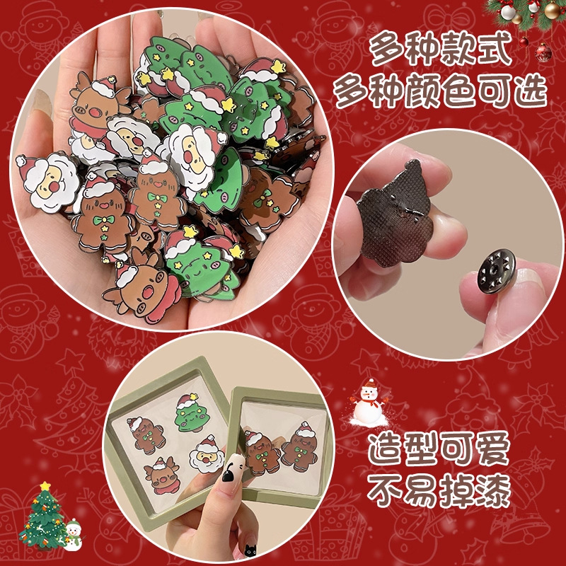 Navidad broche de dibujos animados femininidad flor de pecho accesorios de ropa regalo de Año Nuevo broche insignia joyas al por mayor