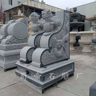石雕门墩抱鼓石一对青石石鼓精雕狮子家用门鼓石墩门口摆件