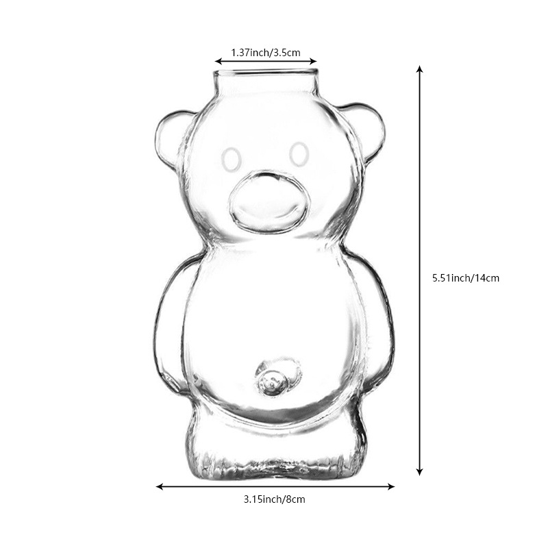 Taza de oso transparente
