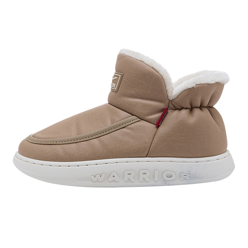 Zapatos de algodón suaves ligeros y cómodos de invierno nuevos zapatos de mujer calientes de color sólido, engrosados y minimalistas, botas cortas de viento versátiles