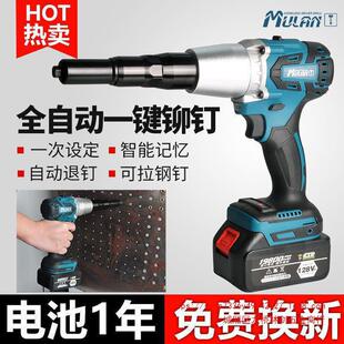 German Rechargeable Electric Rivet Gun Rivet Gun Core Extraction Machine Brushless Industrial Grade High Power