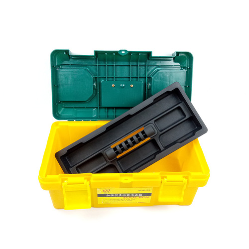 Factory-provided ABS 14/17-inch reinforced green cover hardware auto repair parts box household art and painting hardware tool box
