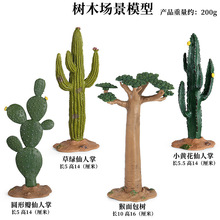 仙人掌猴面包树树假山微景观植物沙盘场景摆件树木模型