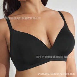 欧美外贸一片式轻薄内衣女无钢圈薄款大码胸罩现货大码文胸内衣