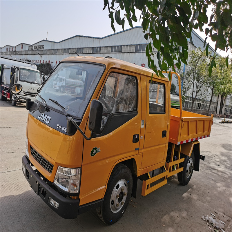 Jmc Double-Row Dump Truck, Dump Garbage Truck, Blue Plate Double-Row Truck, Carrying Truck, Package on the House