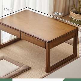 定制飘窗小桌子榻榻米日式茶几家用矮桌实木炕桌阳台茶桌卧室跨境