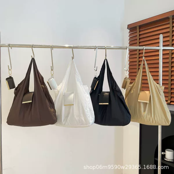 Cross-border ins style key chain storage cloth bag large capacity environmental protection shopping bag pendant accessories new texture