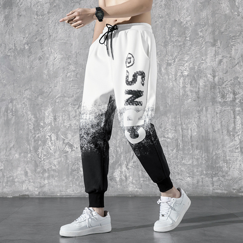 Sports pants men's autumn 2021 new nine points trend INS thin section pants wild men's casual long pants