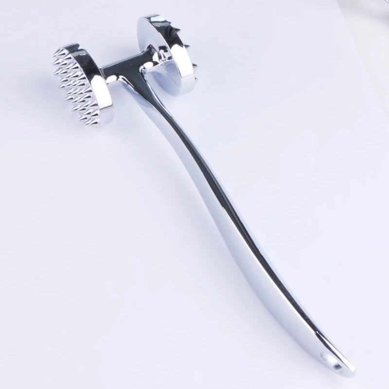 Хит продаж: многофункциональный тендерайзер для мяса из цинкового сплава, двусторонний, прочный и утолщенный, кухонный инструмент для размягчения стейков.