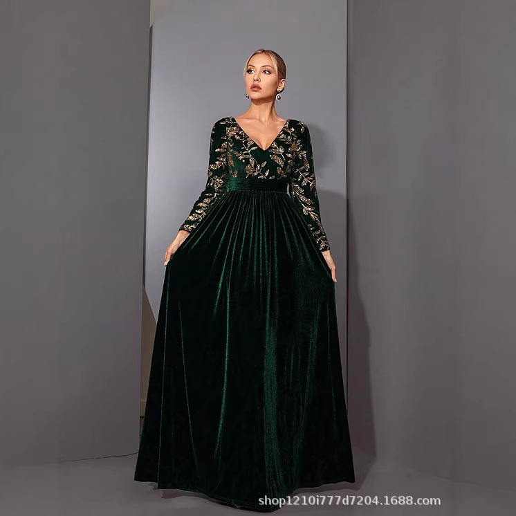 Amazon Black Prom Dress Summer V-Neck Long-Sleeve Annual Party Evening Gown Party Host Plus Size Dress Amazon Black Prom Dress Summer V-Neck Long-Sleeve Annual Party Evening Gown Party Host Plus Size Dress